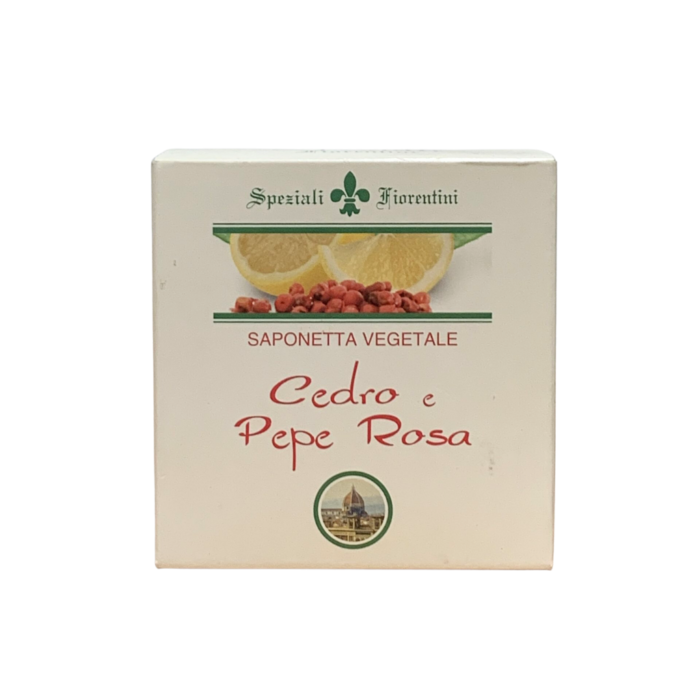 Speziali fiorentini cedro e pepe rosa saponetta vegetale